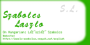 szabolcs laszlo business card